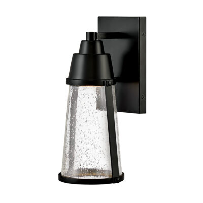 Thornecliff Coastal Tapered Wall Lantern in Black
