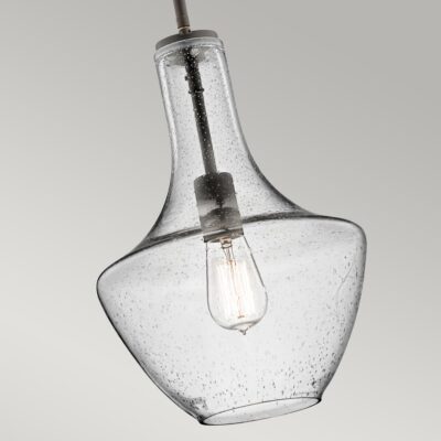 Thornleaf Hamptons Seeded Glass Pendant Bronze — detail view