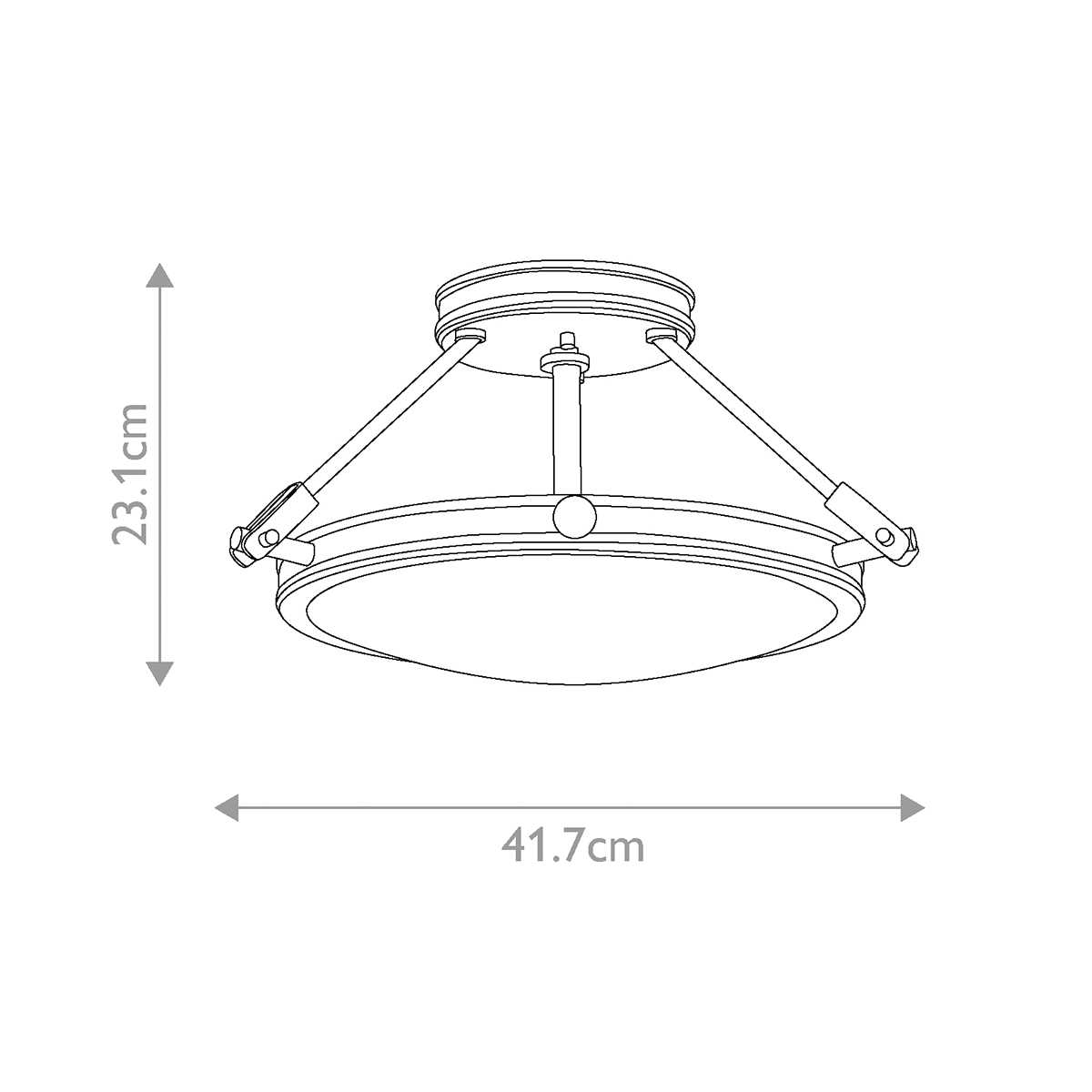 Thurloe Hamptons Ceiling Semi-Flush Heritage Brass Thurloe Hamptons Ceiling Semi-Flush Heritage Brass