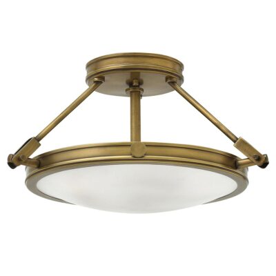 Thurloe Hamptons Ceiling Semi-Flush Heritage Brass
