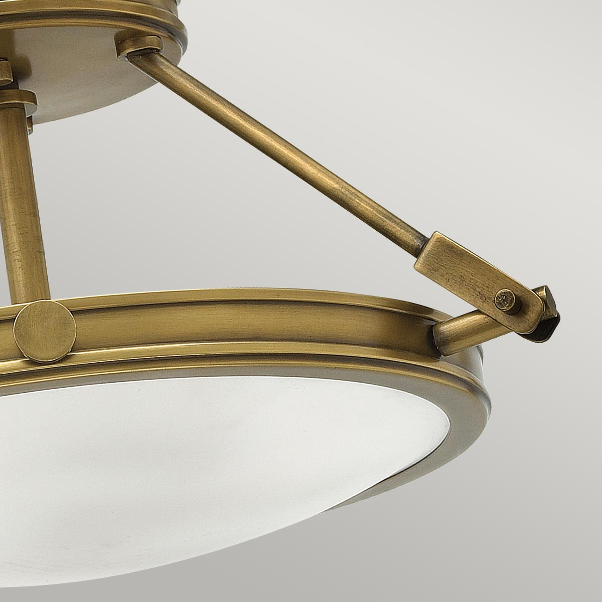Thurloe Hamptons Ceiling Semi-Flush Heritage Brass Thurloe Hamptons Ceiling Semi-Flush Heritage Brass — detail view
