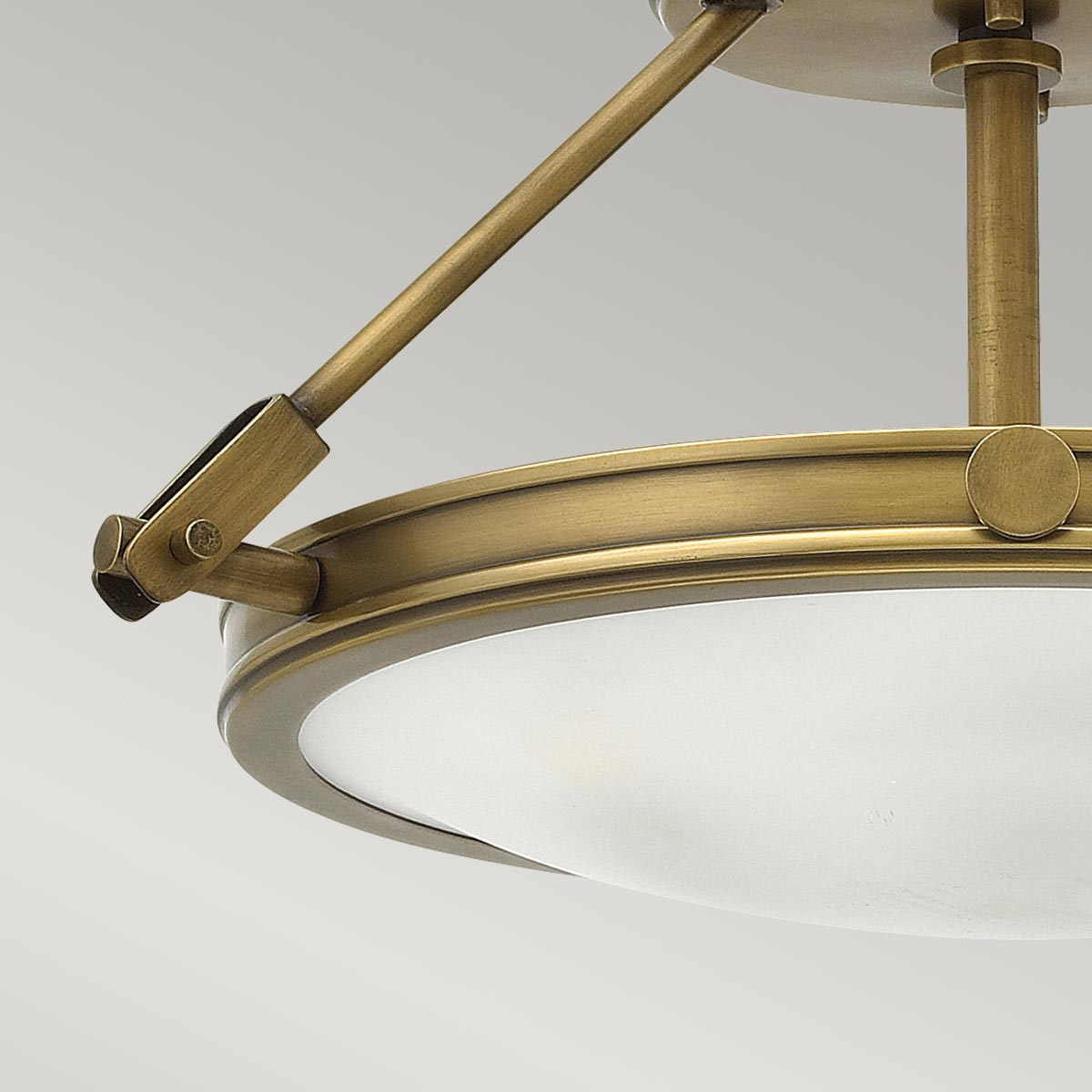 Thurloe Hamptons Ceiling Semi-Flush Heritage Brass Thurloe Hamptons Ceiling Semi-Flush Heritage Brass — detail view
