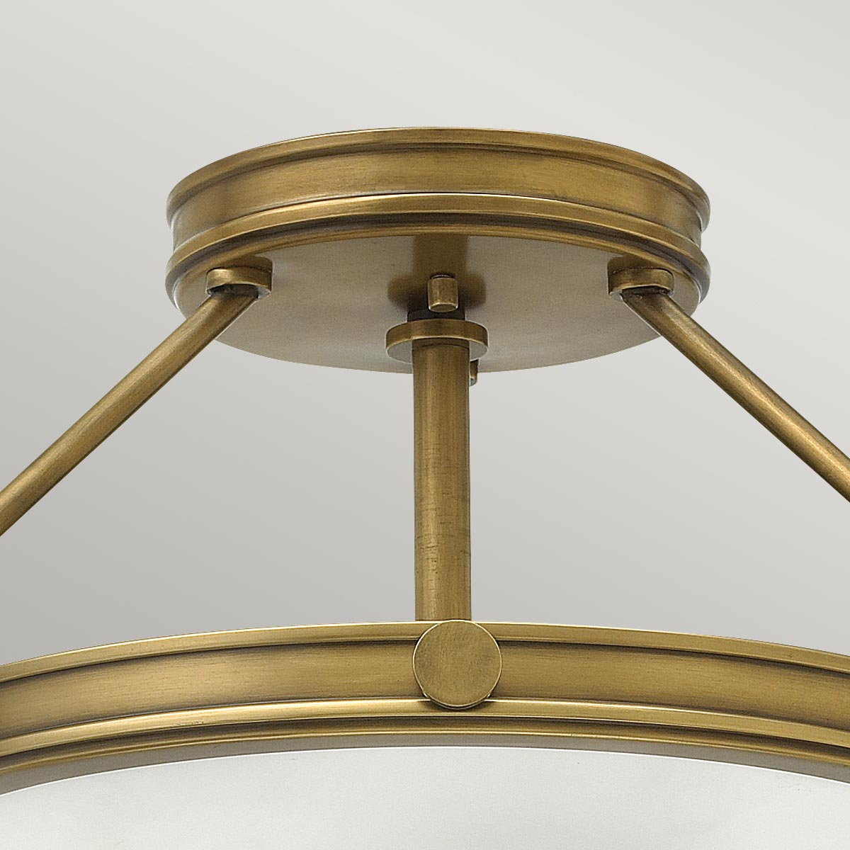 Thurloe Hamptons Ceiling Semi-Flush Heritage Brass Thurloe Hamptons Ceiling Semi-Flush Heritage Brass — detail view