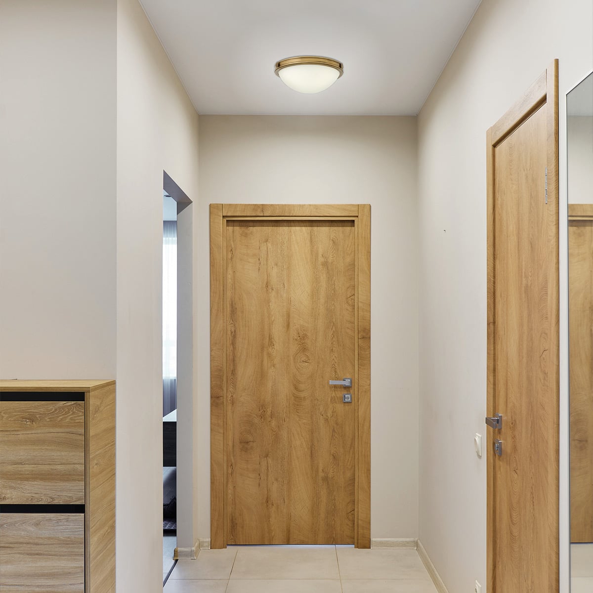 Thurloe Heritage Brass Ceiling Flush Thurloe Heritage Brass Ceiling Flush — in situ view