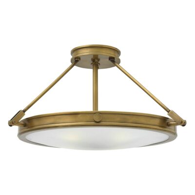 Thurloe Heritage Brass Ceiling Semi-Flush