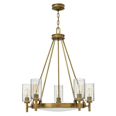 Thurloe Wagon Wheel Chandelier Heritage Brass