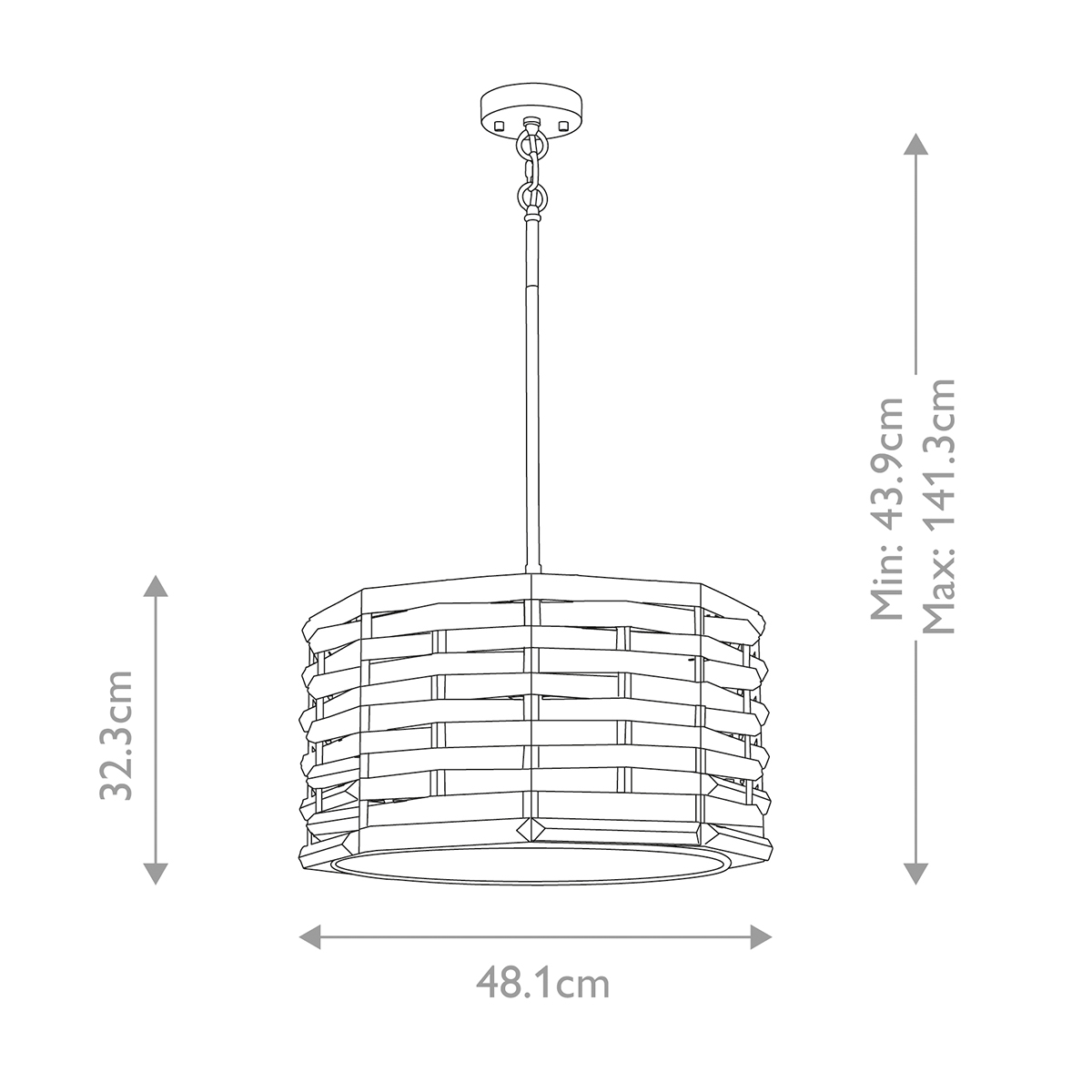 Tidewater Bay Crystal Drum Pendant Polished Nickel Tidewater Bay Crystal Drum Pendant Polished Nickel