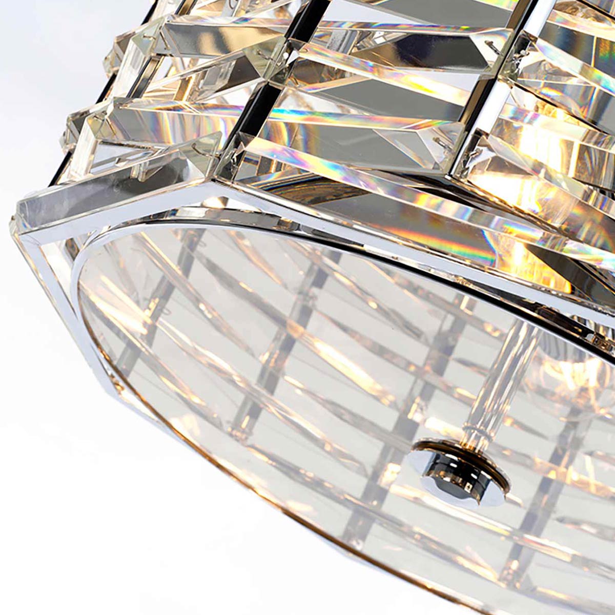 Tidewater Bay Crystal Drum Pendant Polished Nickel Tidewater Bay Crystal Drum Pendant Polished Nickel — detail view
