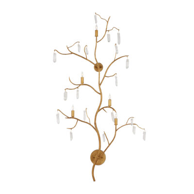 Timberglow Artistic Branch Wall Light Washed Gold