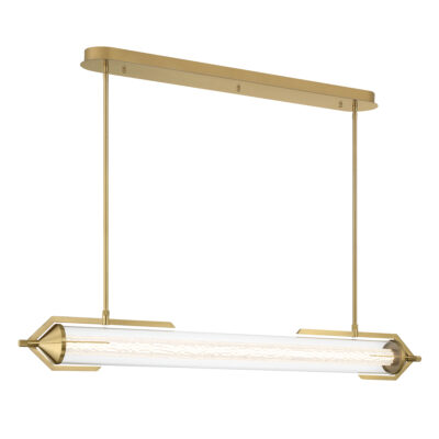 Toledo Blade Contemporary Linear Chandelier Brushed Gold