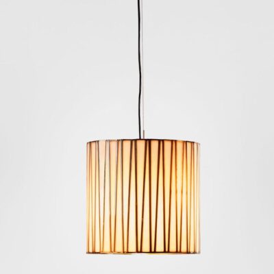 Trafalgar Hamptons Ribbed Drum Ceiling Pendant Clear