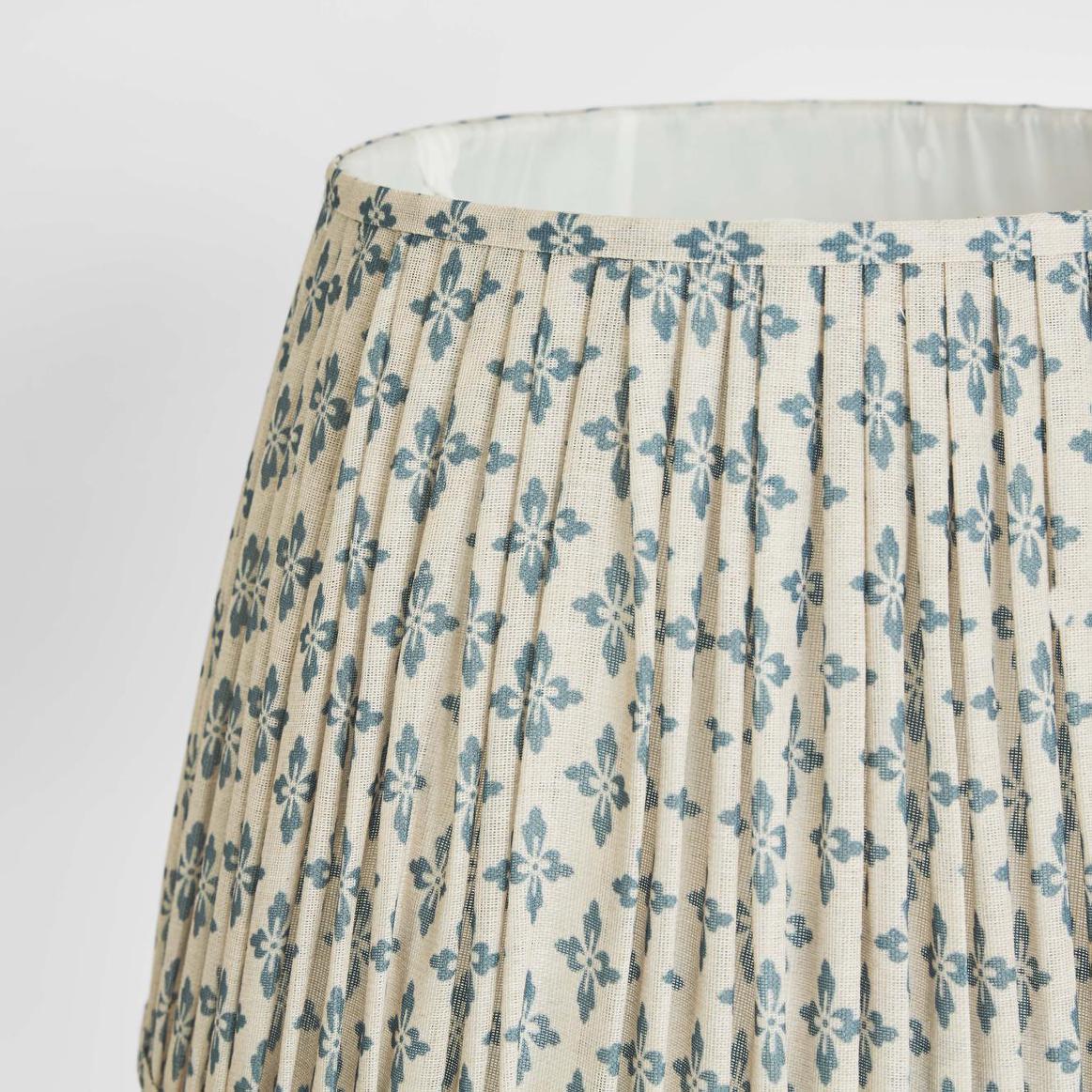 Tremayne French Provincial Pleated Linen Lamp Shade XL Blue Tremayne French Provincial Pleated Linen Lamp Shade XL Blue