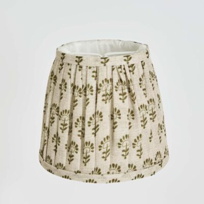 Tremayne French Provincial Taper Lamp Shade Green Block Print