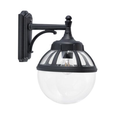 Tuscan Colonnade Traditional Outdoor Wall Light Black