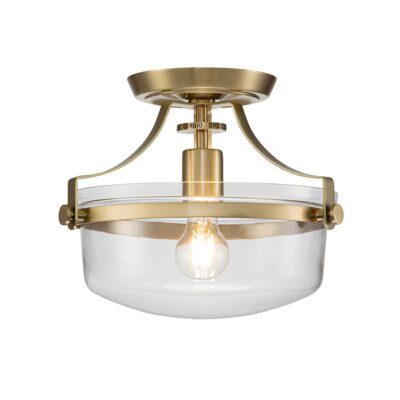 Union Terrace Hamptons Ceiling Semi-Flush Brushed Brass