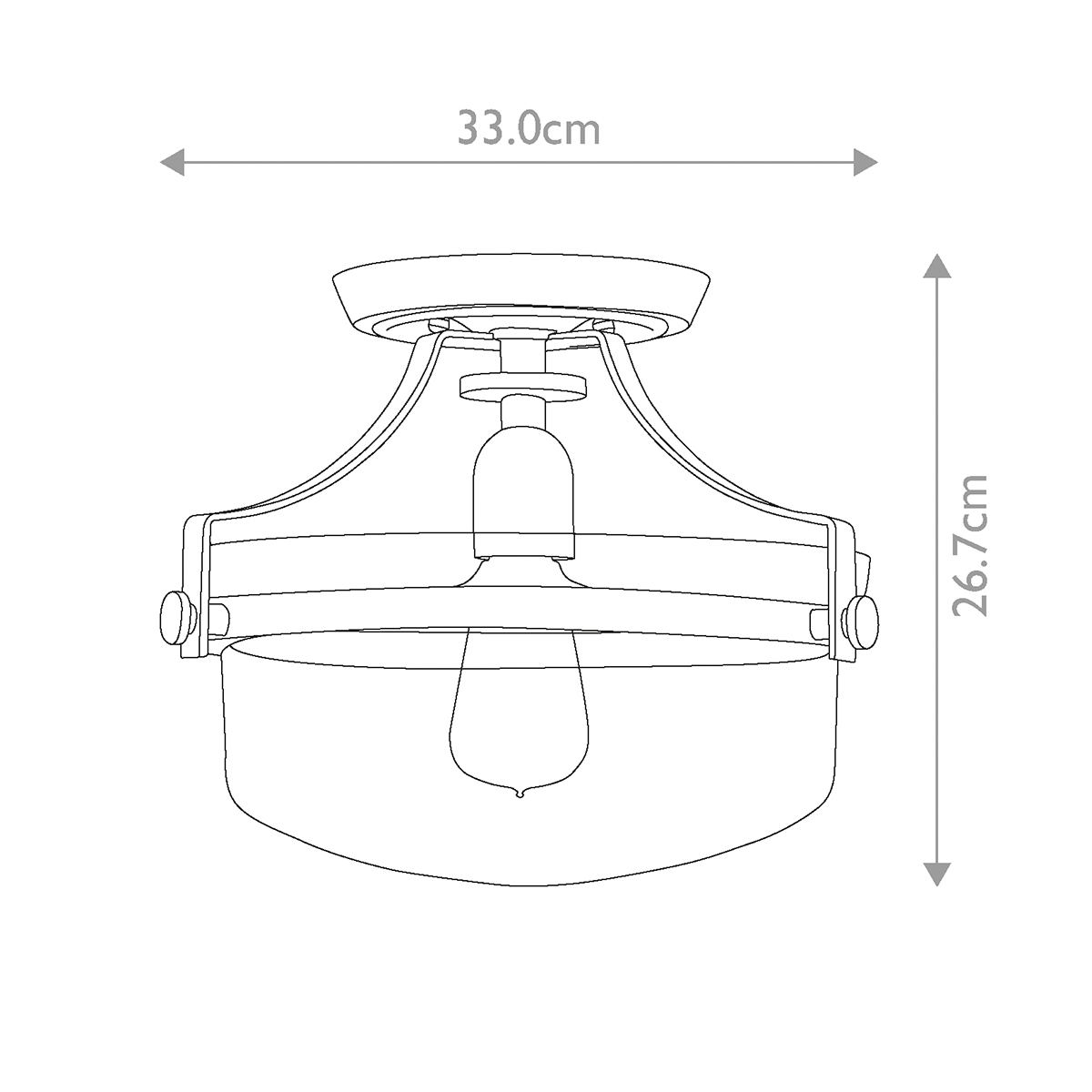 Union Terrace Industrial Ceiling Semi-Flush Western Bronze Union Terrace Industrial Ceiling Semi-Flush Western Bronze