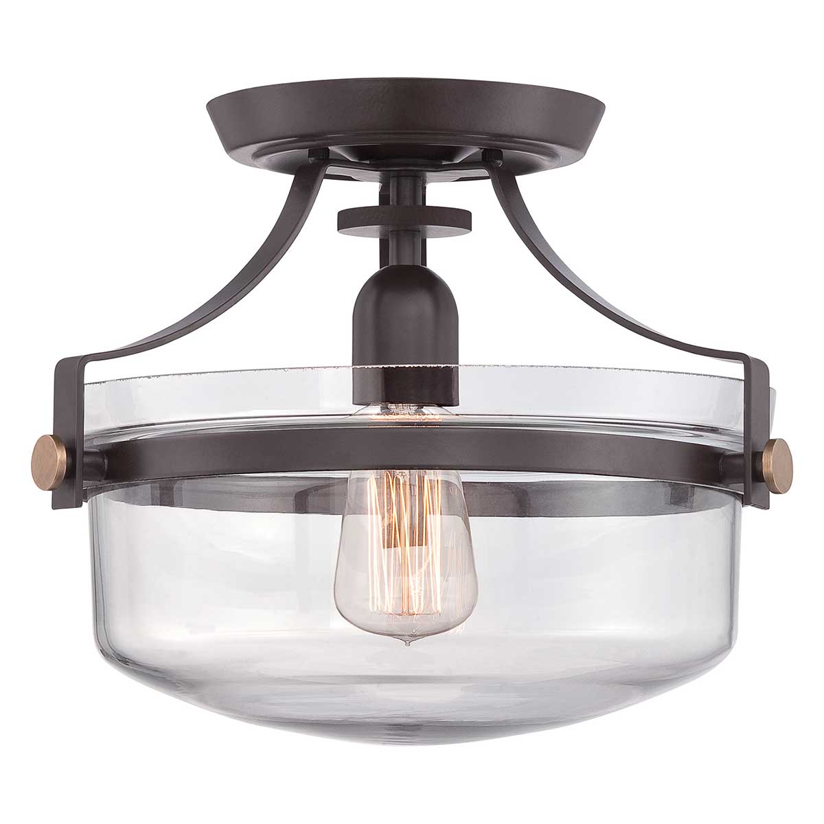 Union Terrace Industrial Ceiling Semi-Flush Western Bronze