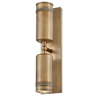 Uplands Spot Heritage Brass Outdoor Wall Light
