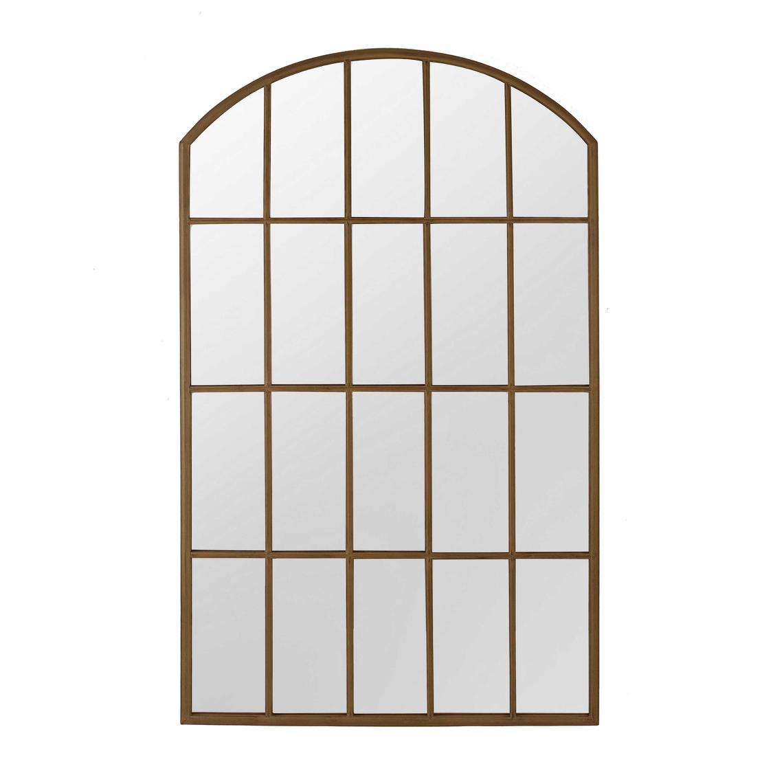 Vachelle French Provincial Arched Window Pane Mirror Rust