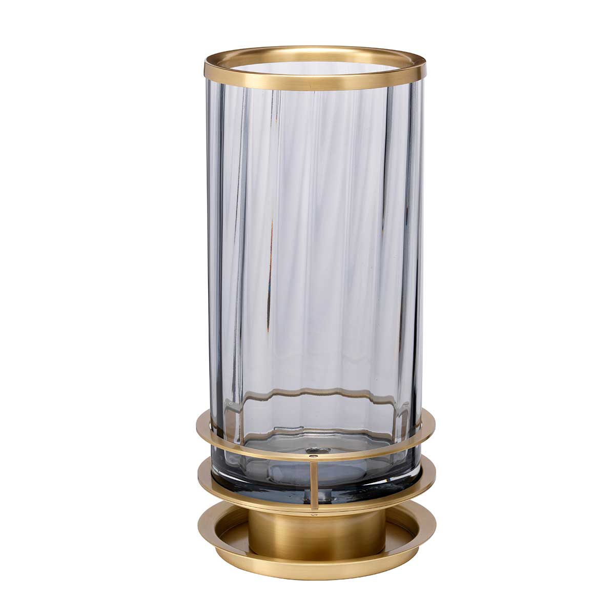 Valcourt Fluted Glass Table Lamp Smoke Aged Brass Valcourt Fluted Glass Table Lamp Smoke Aged Brass