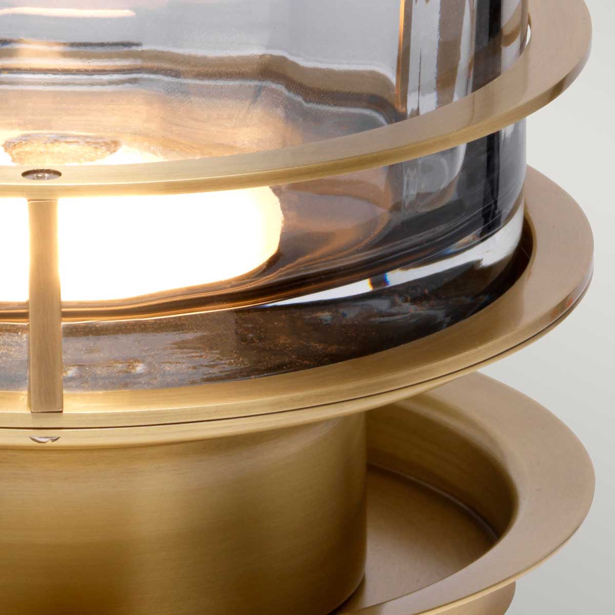 Valcourt Fluted Glass Table Lamp Smoke Aged Brass Valcourt Fluted Glass Table Lamp Smoke Aged Brass — detail view