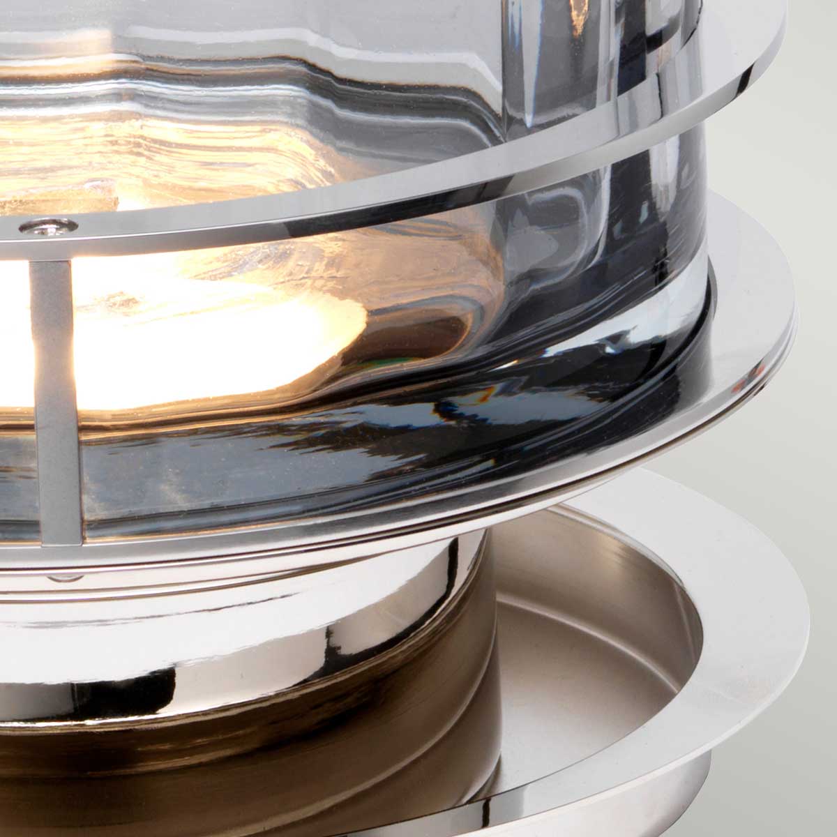 Valcourt Retro Modern Table Lamp Smoke Polished Nickel Valcourt Retro Modern Table Lamp Smoke Polished Nickel — detail view