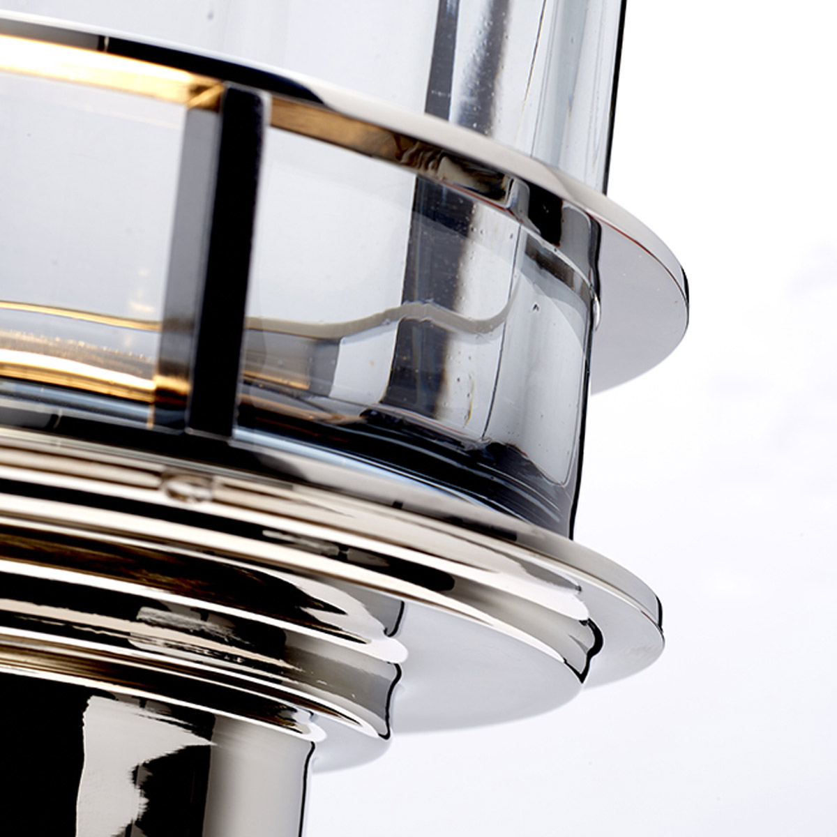Valcourt Retro Modern Table Lamp Smoke Polished Nickel Valcourt Retro Modern Table Lamp Smoke Polished Nickel — detail view