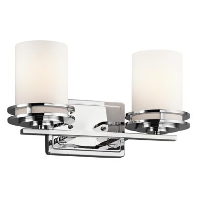 Van Dorne Twin Wall Light Polished Chrome