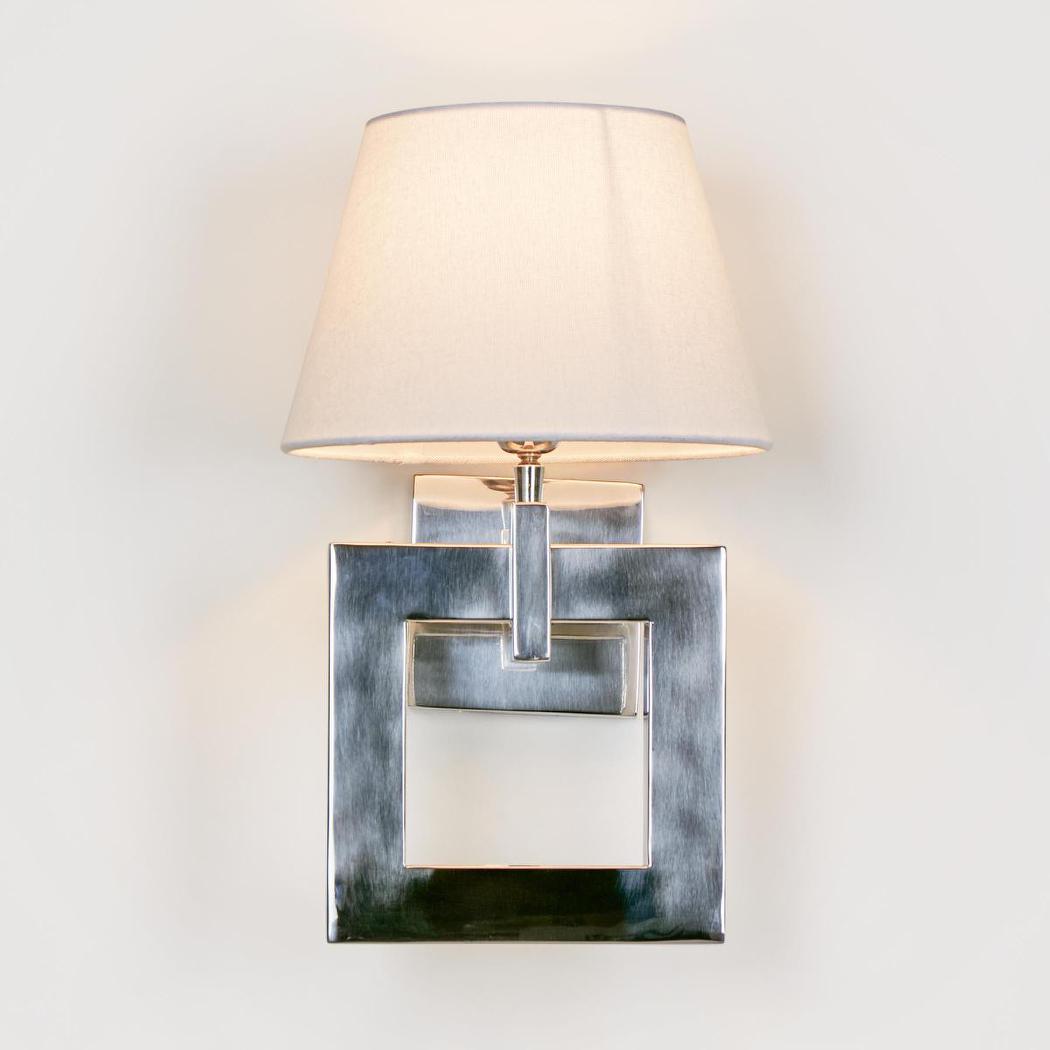 Vanderbilt Hamptons Square Link Wall Light Polished Nickel Vanderbilt Hamptons Square Link Wall Light Polished Nickel