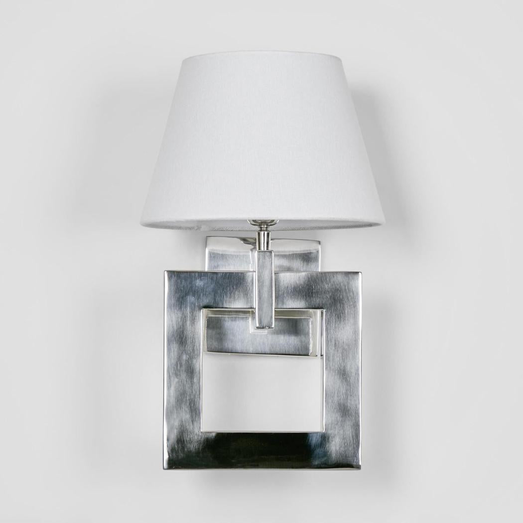 Vanderbilt Hamptons Square Link Wall Light Polished Nickel Vanderbilt Hamptons Square Link Wall Light Polished Nickel