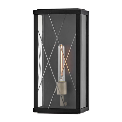 Vantessa Heritage Box Outdoor Wall Lantern Black
