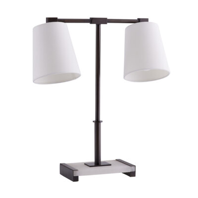 Vellora Hamptons Twin Shade Table Lamp Bronze