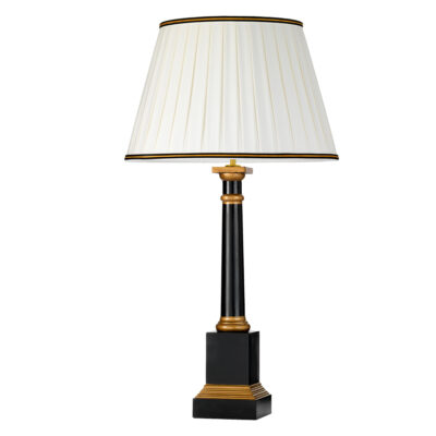 Vermont Hall French Provincial Table Lamp Black and Gold