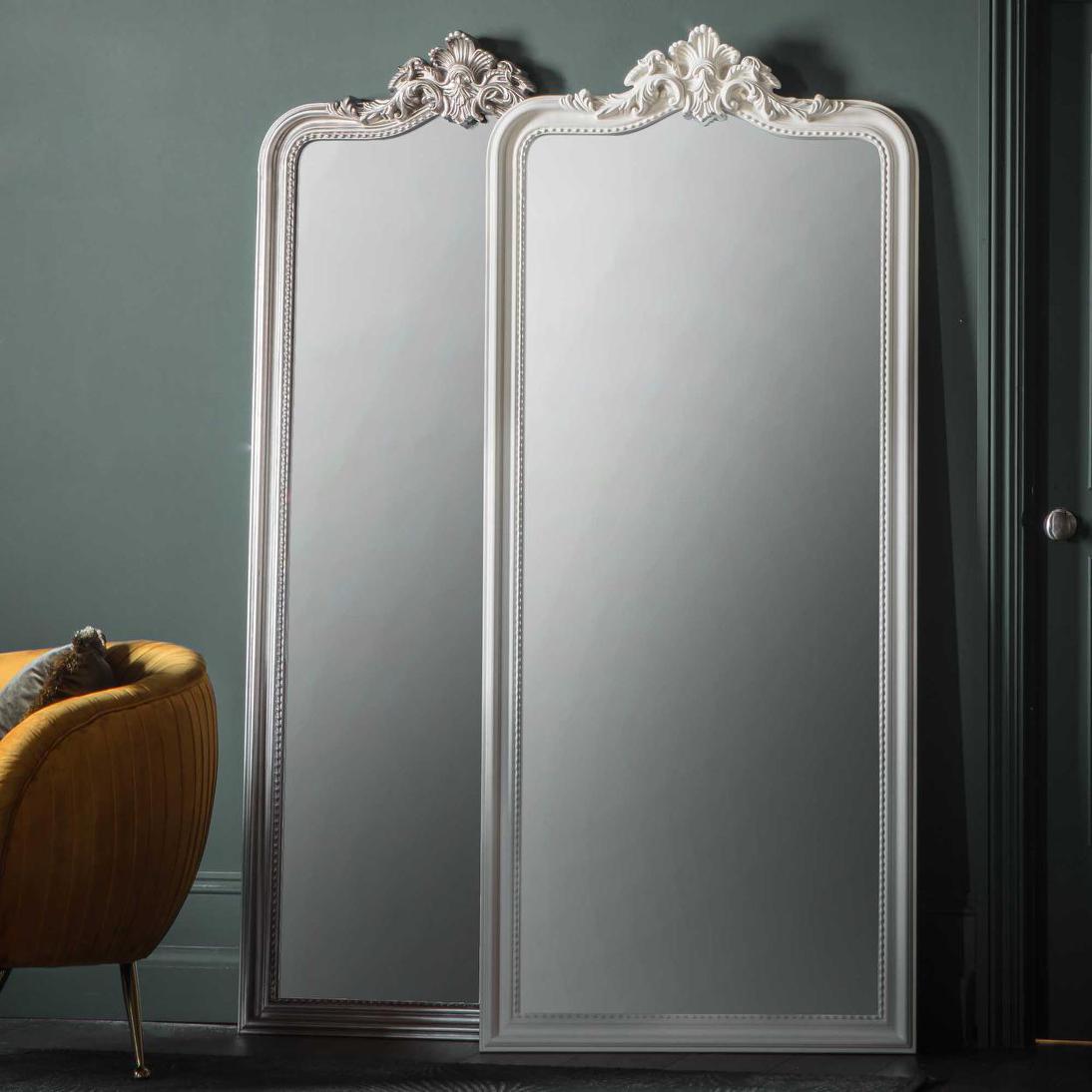 Verndale French Provincial Arched Leaner Mirror Silver Verndale French Provincial Arched Leaner Mirror Silver