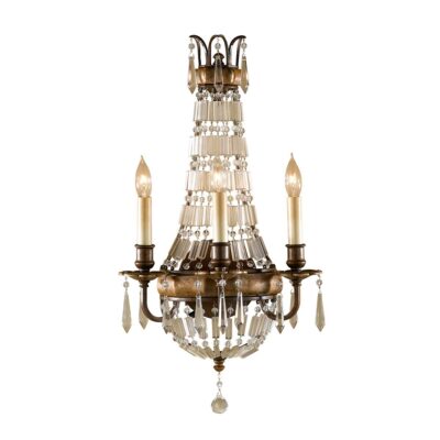 Verona Grove French Provincial 3 Light Wall Sconce Oxidised Bronze