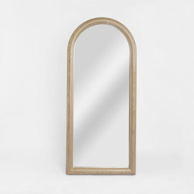Verrandene Arched Timber Mirror Light Walnut 180cm
