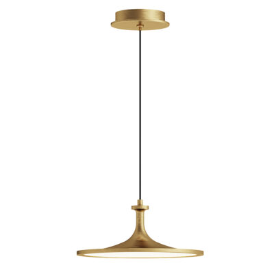 Verrell Hamptons Disc Pendant Brushed Gold