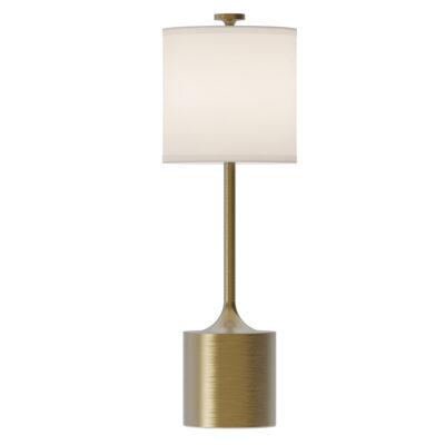 Verrell Table Lamp Brushed Gold with Ivory Linen Shade