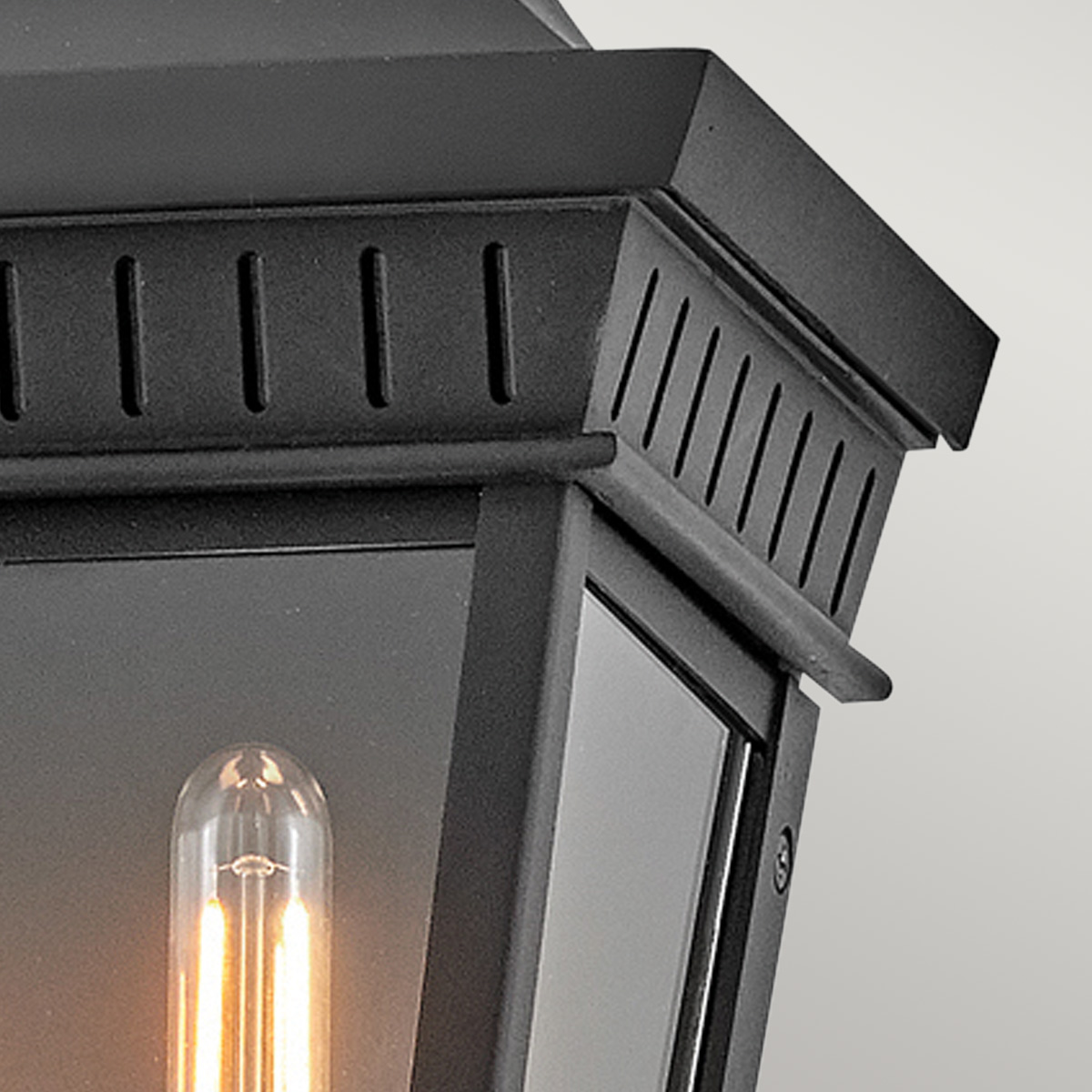 Vestry Rise Traditional Half Wall Lantern Museum Black Vestry Rise Traditional Half Wall Lantern Museum Black — detail view