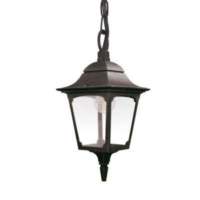Vestryfield Traditional Hexagonal Chain Lantern Black