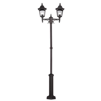 Vestryfield Traditional Twin Head Outdoor Lamp Post Black