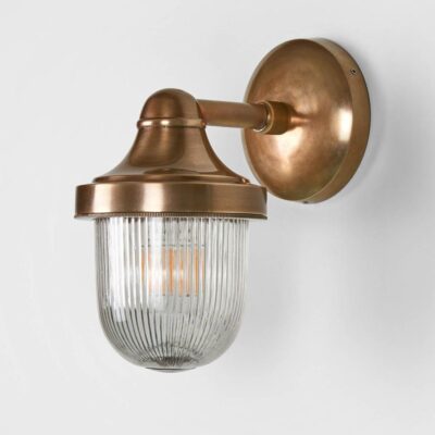 Walney Hamptons Outdoor Wall Light Brass