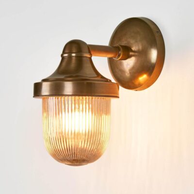 Walney Hamptons Outdoor Wall Light Brass