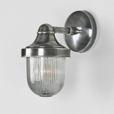Walney Nautical Outdoor Wall Light Antique Silver
