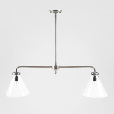 Walpole Heritage Two Arm Ceiling Pendant Antique Silver