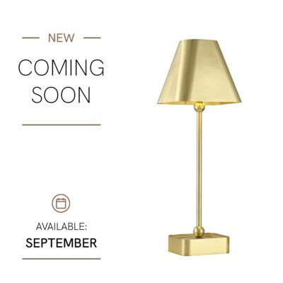 Wanderleigh Contemporary Cordless Table Lamp Polished Brass