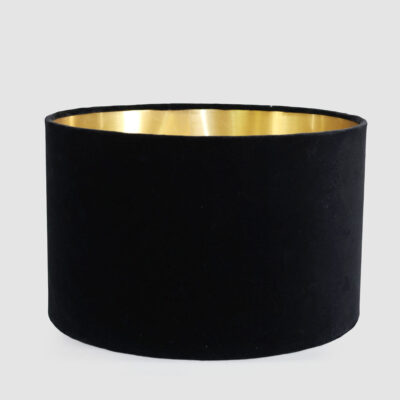 Waveridge Hamptons Drum Lamp Shade Black With Gold Lining
