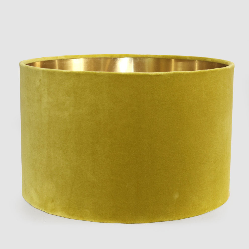Waveridge Hamptons Drum Lamp Shade Moss Green Velvet