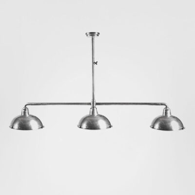 Weatherby Industrial Three Arm Ceiling Pendant Antique Silver