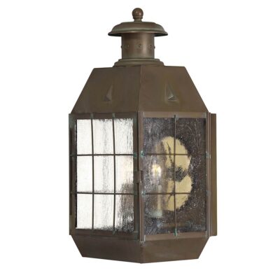 Weathervane Bay Hamptons Outdoor Wall Lantern Aged Brass